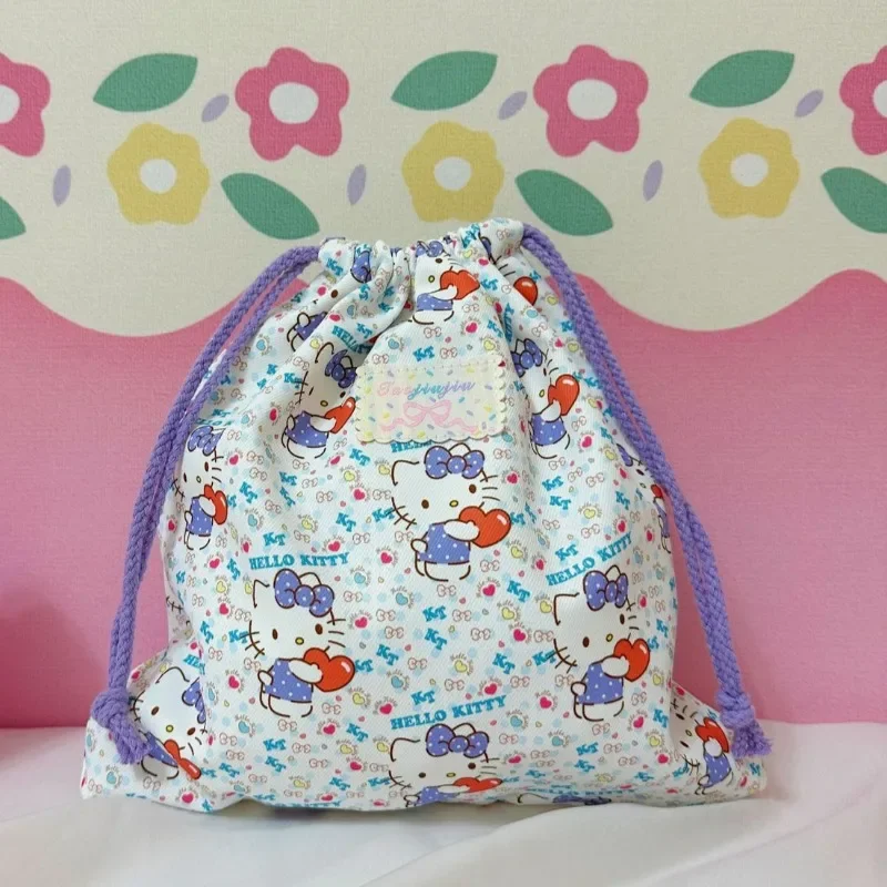 Sanurgente Hello Kitty Proximity Wstring Cartoon Sac à main portable, Sac anti-poussière, Emballage cadeau, Mariage, Noël, Rangement, Maison, Organiser