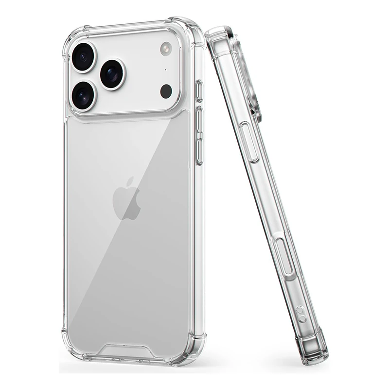 เคสโทรศัพท์อะคริลิกแบบแข็งไฮบริดสำหรับ iPhone 17 Pro Max เคสใสหรูหราสำหรับ iPhone 17 Pro Max