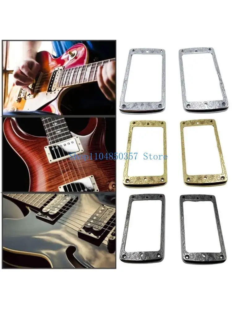 652F Noise Canceling Double Turn Pickup Decorative Metal Border Plan Easy Installation Set For Electric Guitars