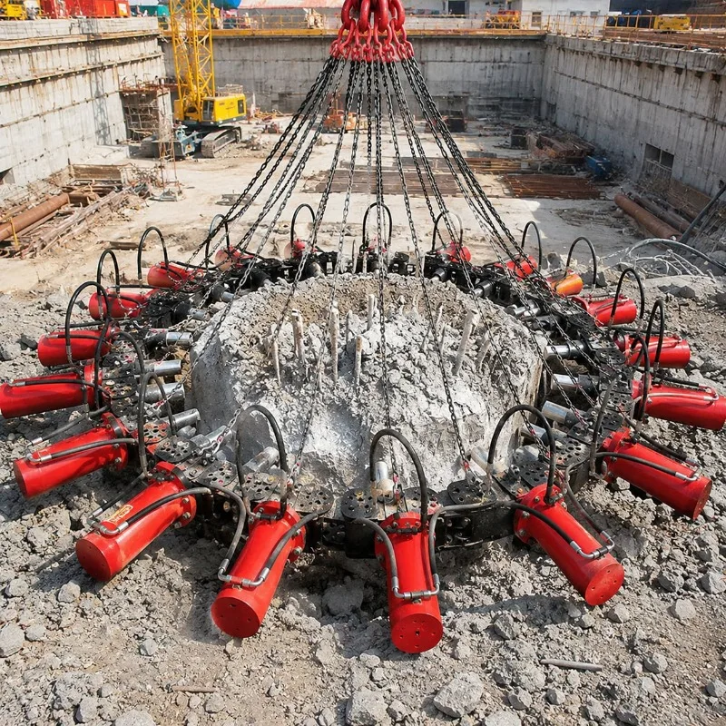Modular Design Hydraulic Concrete Pile Cropper Pile Head Cutting System for Bridge Pier Foundation Construction Customized