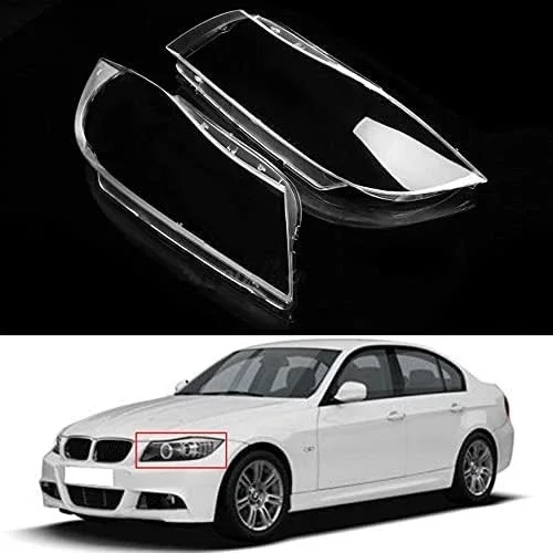 Glass Auto Halogen Headlamp Lampshade Transparent Car Front Headlight Lens Cover For BMW E90 E91 3 2005 2006 2007 2008