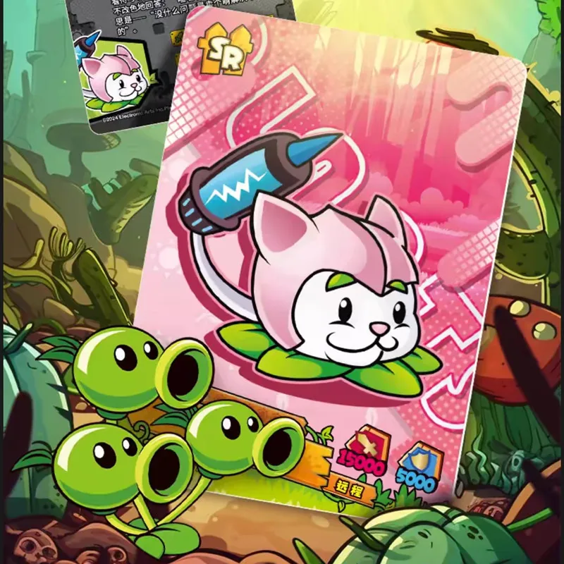 KAYOU Original Box Plants VS Zombies Card Game Collection AR FR LR Sunflower Wall-nut Peashooter Rare Heroes Cards Toys For Kids