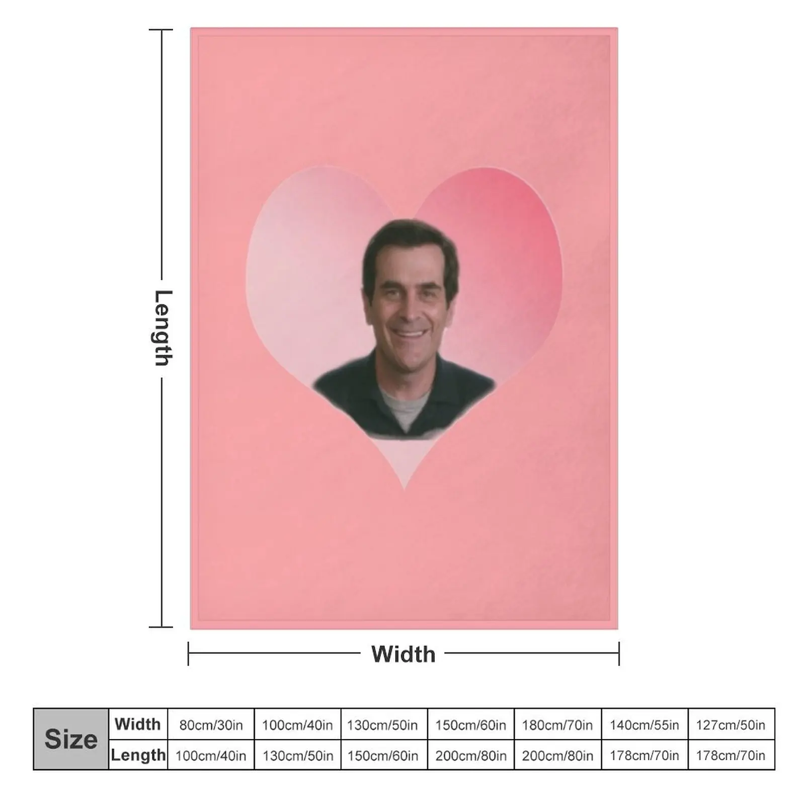 Modern Family Phil Dunphy heart Throw Blanket Vintage Soft warm for winter Blankets