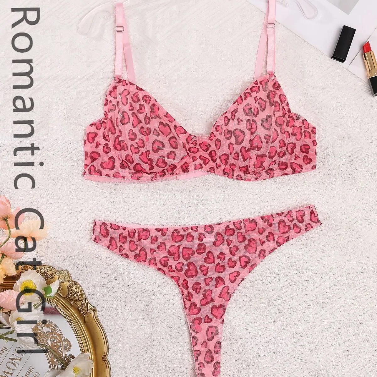 

2025 new supply, sexy polka dot pants, erotic underwear set, ultra-thin perspective lace bra set.