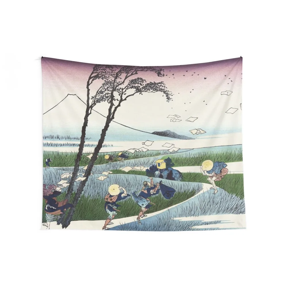 Ejiri in Suruga Province by Katsushika Hokusai Tapestry Home Decorating Aesthetic Room Decor Korean Tapestry