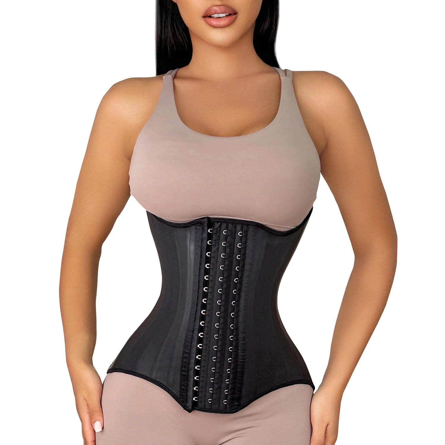 

Fajas Colombianas Latex Waist Trainer Body Shaper Corset for Slimming Belly Sheath Shapewear Women Modeling Strap 25 Steel Bones