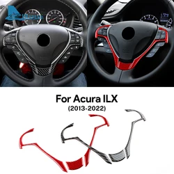Real Soft Carbon Fiber Sticker for Acura ILX 2013-2017 2018 2019 2020 2021 2022 For RDX 2013-2018 Car Steering Wheel Accessories
