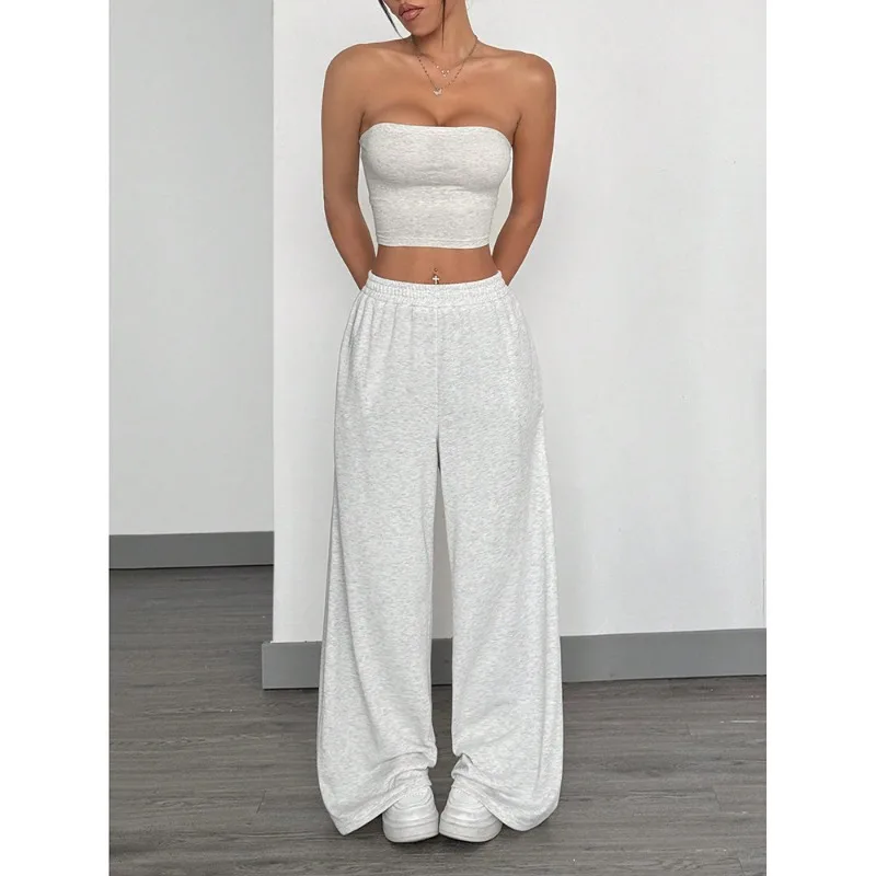 NOVEDAD DE VERANO 2026, pantalones holgados de pierna ancha de Color sólido para mujer, pantalones versátiles de moda, pantalones casuales de pierna recta