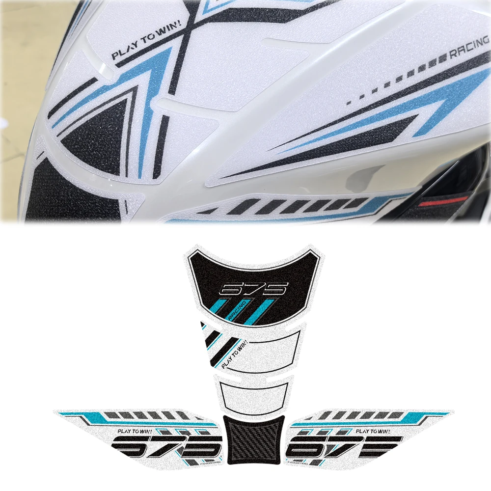 For 675SR-R 675SRR 675 SR R 675SR New Motorcycle Accessories Tank Pad Frosted Stickers Protection Waterproof Anti-Slips Decals