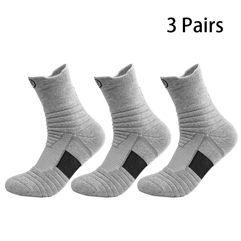 

Men Compression Sports Socks Breathable High Elastic Basketball Cycling Socks Moisture Wicking Tube Socks