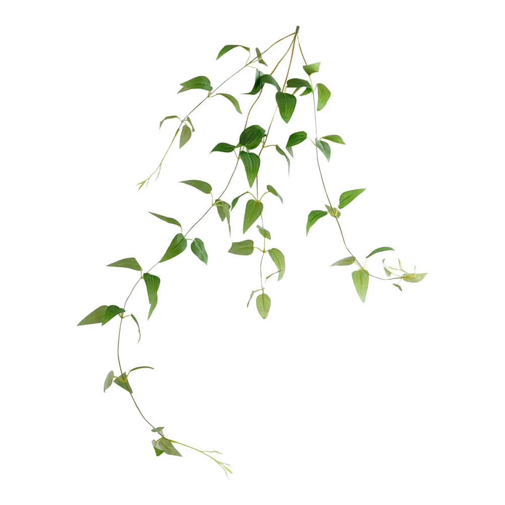 

1pc Artificial Plant Clematis Rattan Leaf Decorative Wall Bedroom Room Fake Clematis Rattan Indoor Outdoor