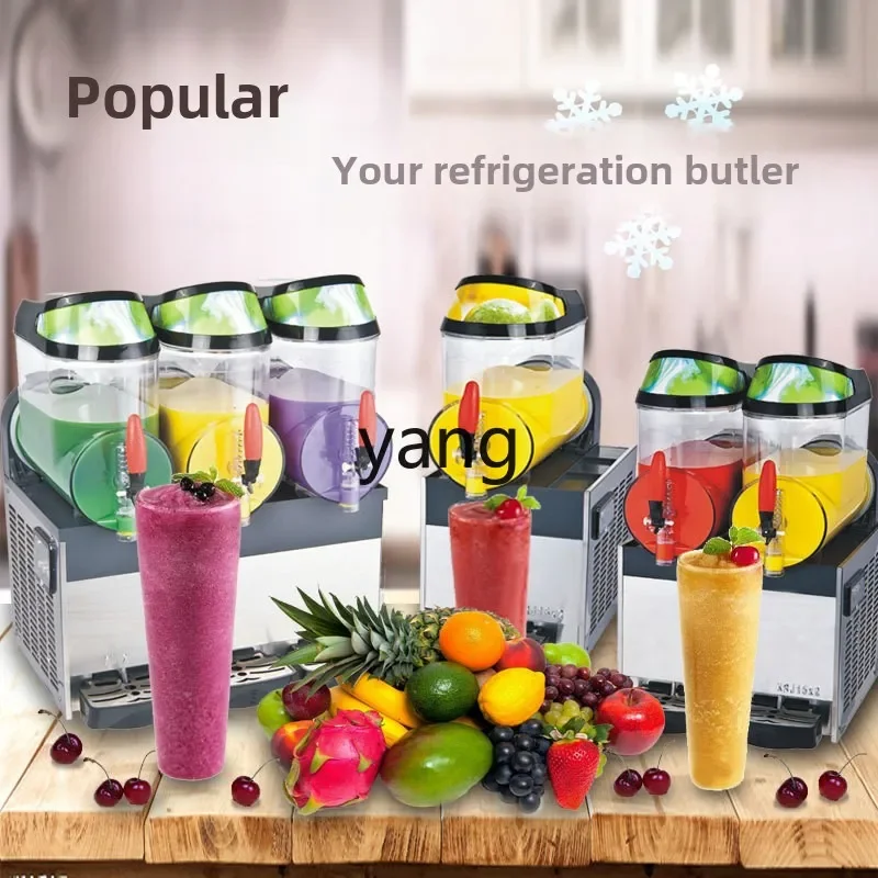 CX commercial snow melting machine double cylinder cold drink slush machine direct supply smoothie automatic mixing juicer 4
