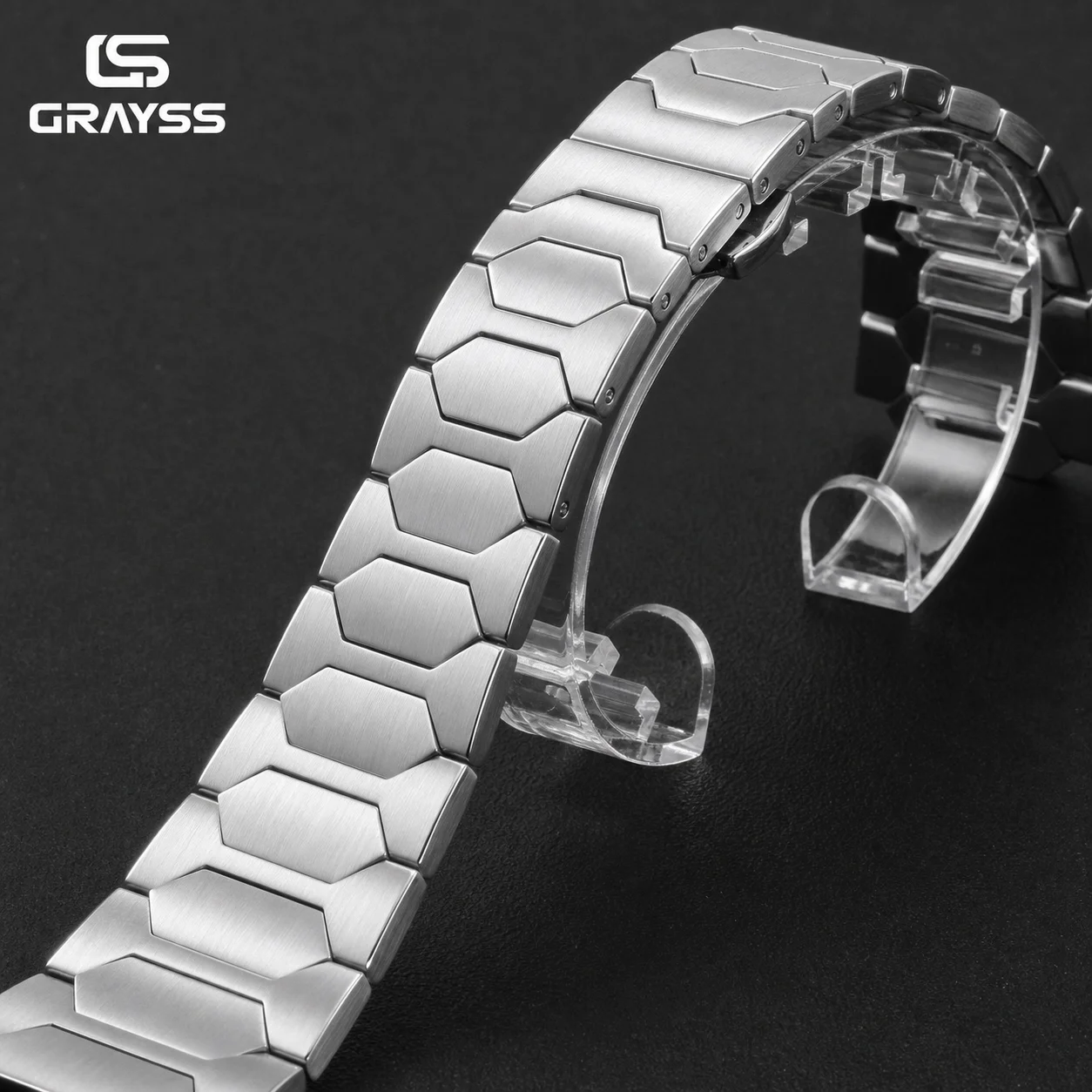 Grayss Neues integriertes gebürstetes Edelstahl-Uhrengehäuse mit Armband, 37 mm, für SKX NH35 NH36, Saphir, 20 atm, wasserdicht, Mod-Teile – Detail 6