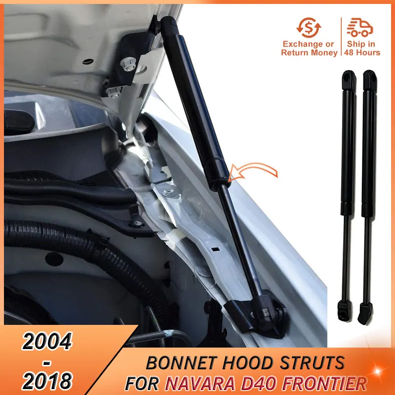 Barres de Support de Levage de Capot pour Nissan Frontier Navara, Accessoires pour D40, 2004, 2018, 2004, 2005, 2006, 2007, 2015, 2016, 2017-2018