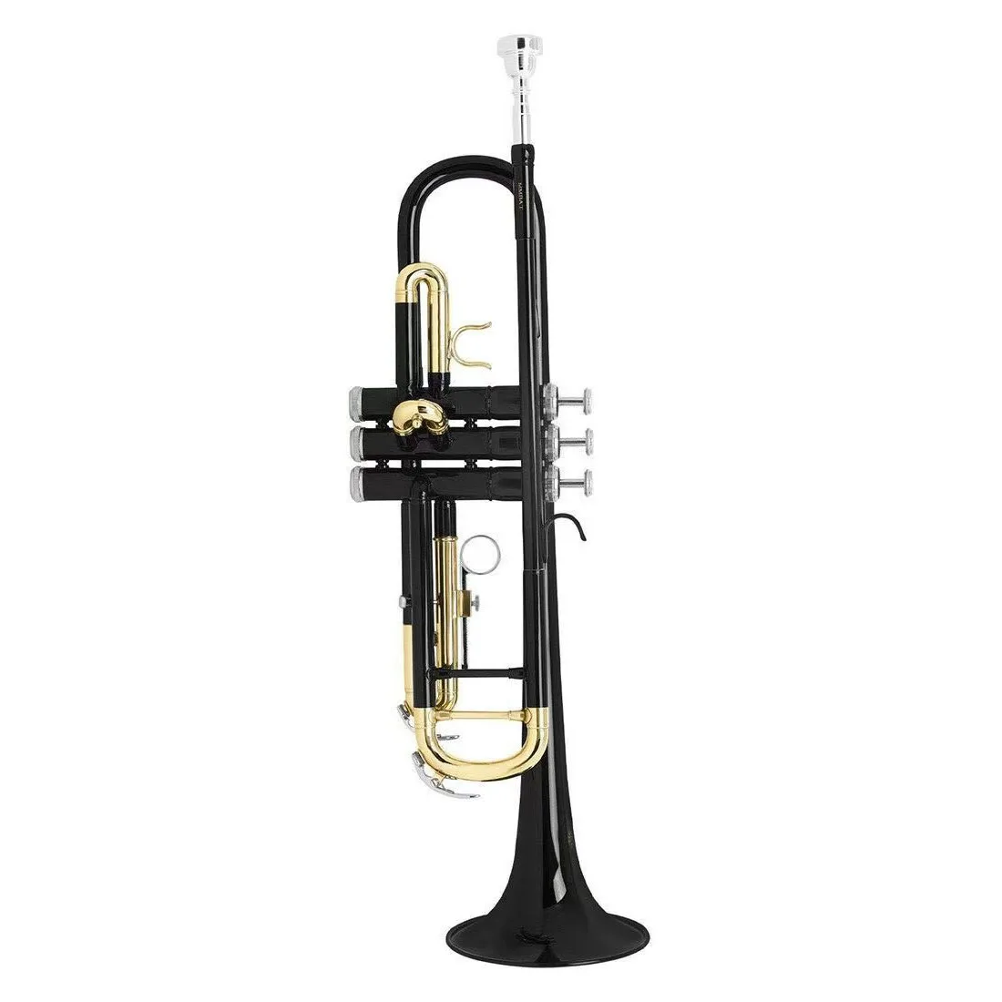 Black Gold Brass Trumpet Instrument B- Down Three-Tone Beginner Performance Test Band