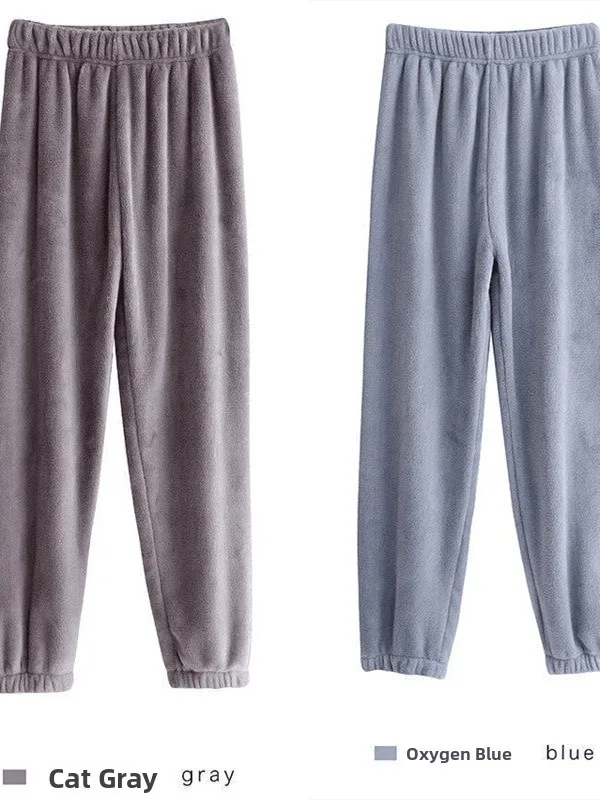 Pantalon paresseux Fce corail confortable taille haute pantalon Harlan neuf Points Thiened Fce automne hiver vêtements de maison pantalon tendance pour femmes...