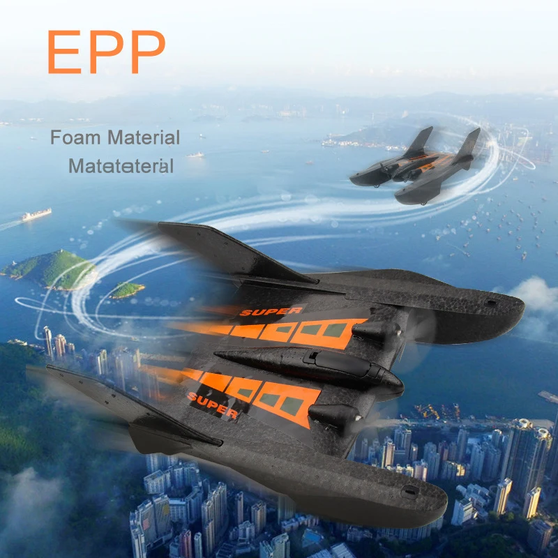 RC Plane 2 Channels 2.4Ghz Remote Control Airplane Skiing on Water Plane Ready to Fly EPP Foam Aircraft Model for Kids and Adult