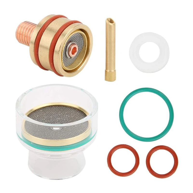 TIG Gas Lens Collet Consumable Kit TIG Welding Torch With White Plastic Ring Model For WP9 WP20