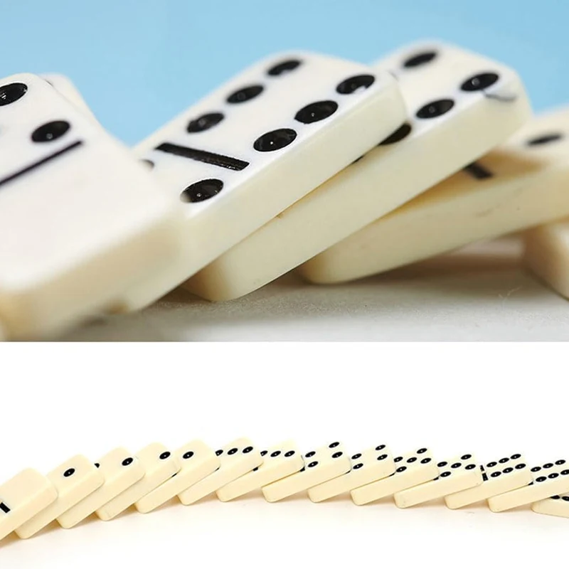 28 Ivory Colored Studded Entertainment Leisure Travel Fun Table Games Domino Toys Children's Puzzle Toy Gifts With Packaging