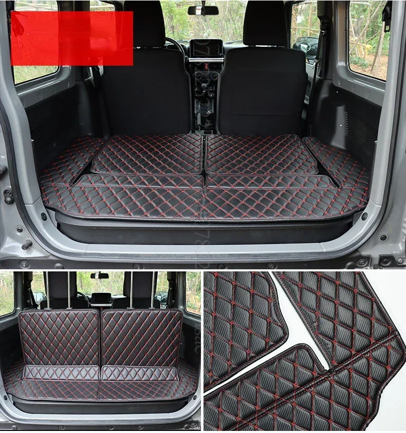 For Suzuki Jimny JB64 Sierra JB74W 2007 -2025 Trunk Mat New JB74 Conversion Parts Leather Cargo Liner Tailgate Pad Accessories