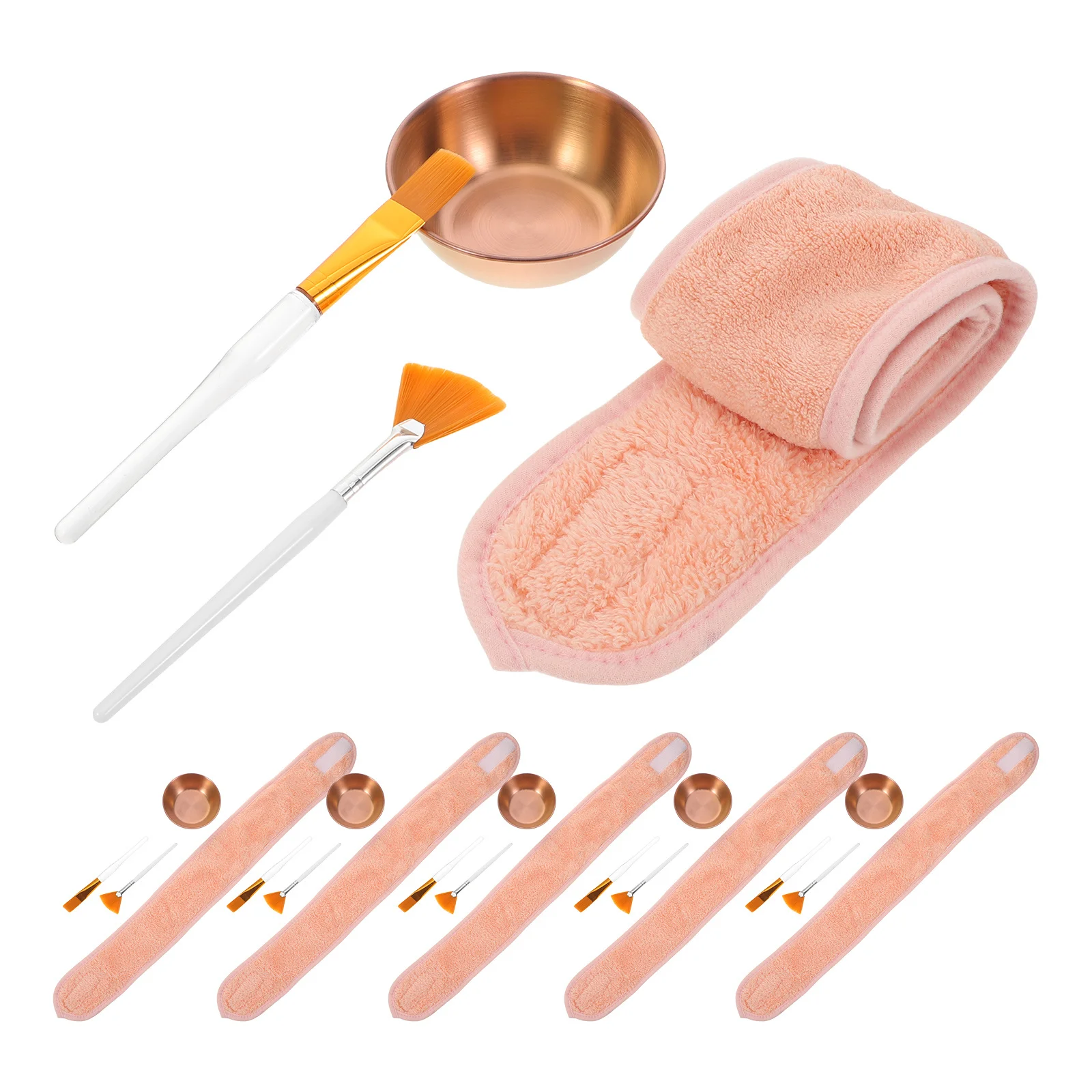 1 مجموعة 1 مجموعة مجموعة العناية بالجمال للنساء طقم أدوات الوجه مع وعاء خلط العناية بالبشرة عقال قناع الوجه قضيب سبا طقم الوجه