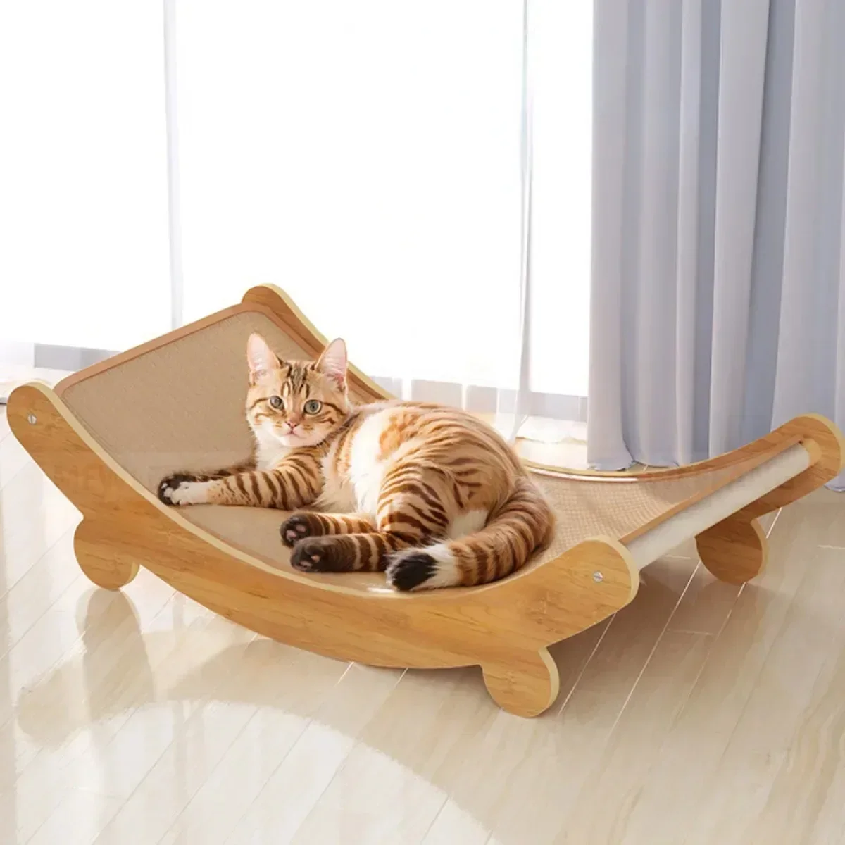 Scratching Board for Cats, Scratching Board, Wooden Recliner, Wear-Resistant Scratch-Resistant Post, Wear-Resistant, Cats Toys