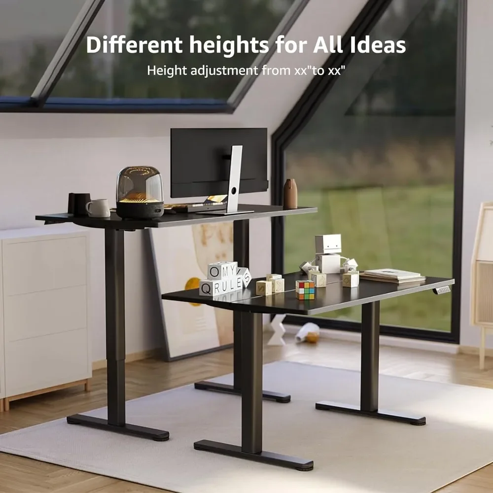 55 x 24 Height Adjustable Electric Standing Desk, Ergonomic Computer Desk with Memory, Sit Stand Home Office Desk