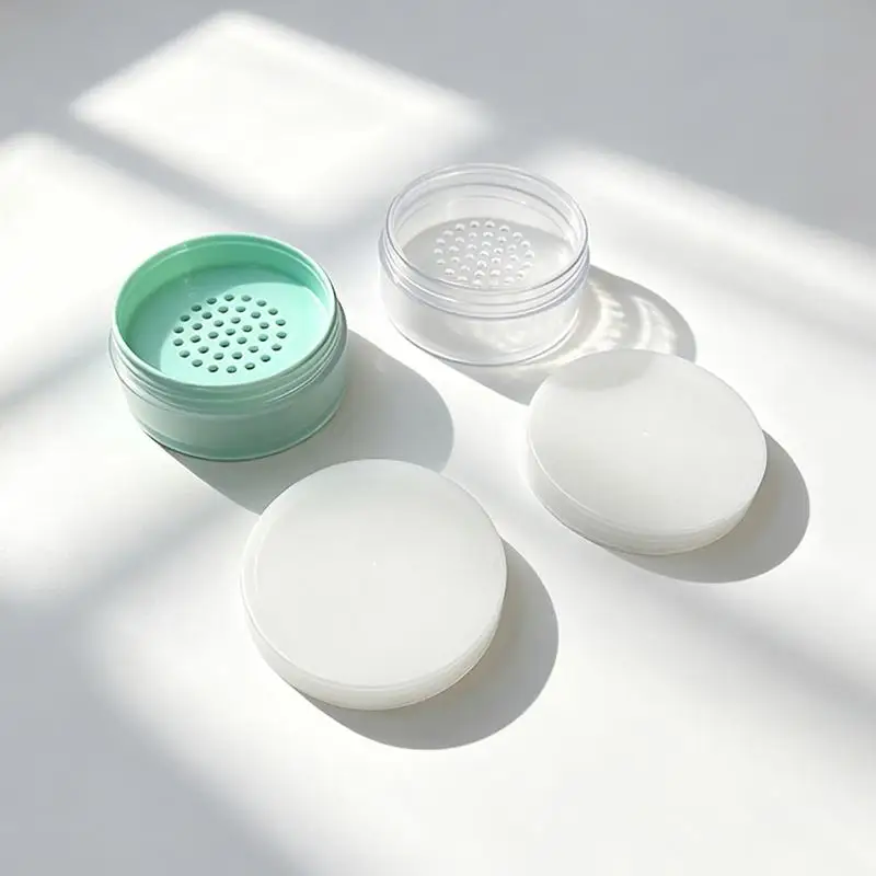 1 Stück 15g Leerer Kosmetikbehälter, Make-up-Kompakt, Tragbare Lose-Puder-Box, Kunststoff-Lose-Puder-Dose mit Sieb – Detail 5