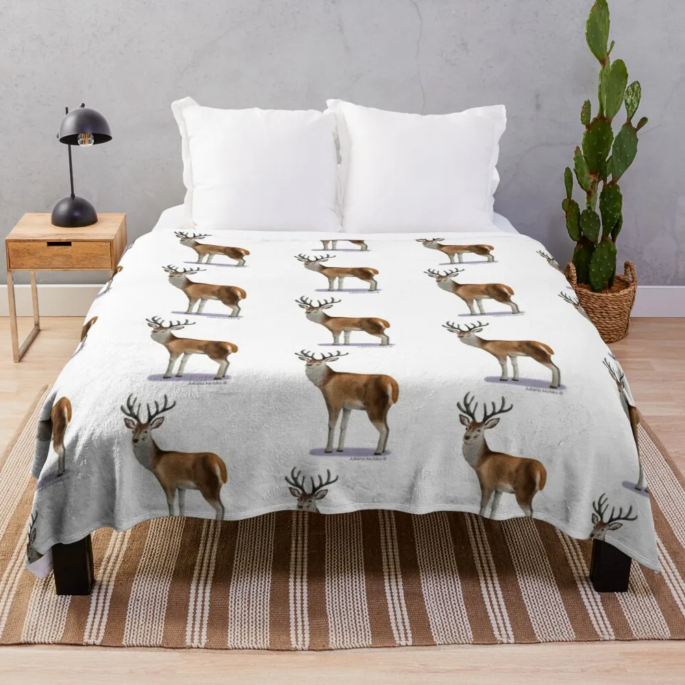 

Deer Throw Blanket Loose Flannels Blankets