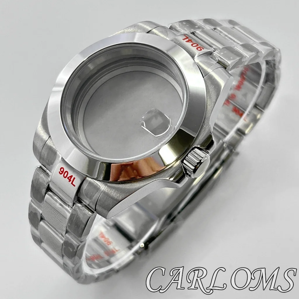 

TOP 40mm ETA2824 PT5000 ST2130 NH34 NH35 NH36 NH70 NH72 Movement Sapphire Glass Silver Watch Case Oyster Bracelet