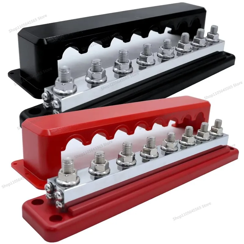 600 A 48V DC Bus 12 V Distribution Block (M10) Marine Car RV 8 Stud and Negative Battery Junction Block