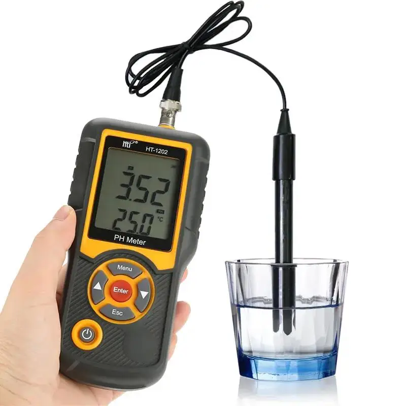 Hti HT-1202 Digital PH Meter PH Tester SmartSensor for Mariculture Freshwater Farming Water Quality Monitor PH Detector