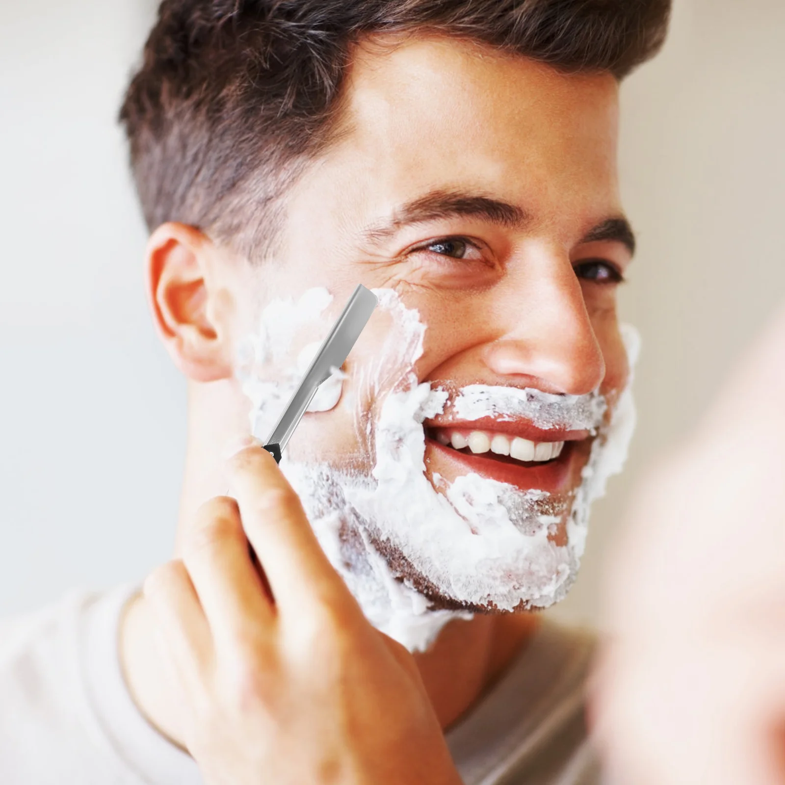 

Manual Razor For Men Shaving Safe Straight Beard Trimmer Portable Travel Use Barber Salon Tool Shaving Razor