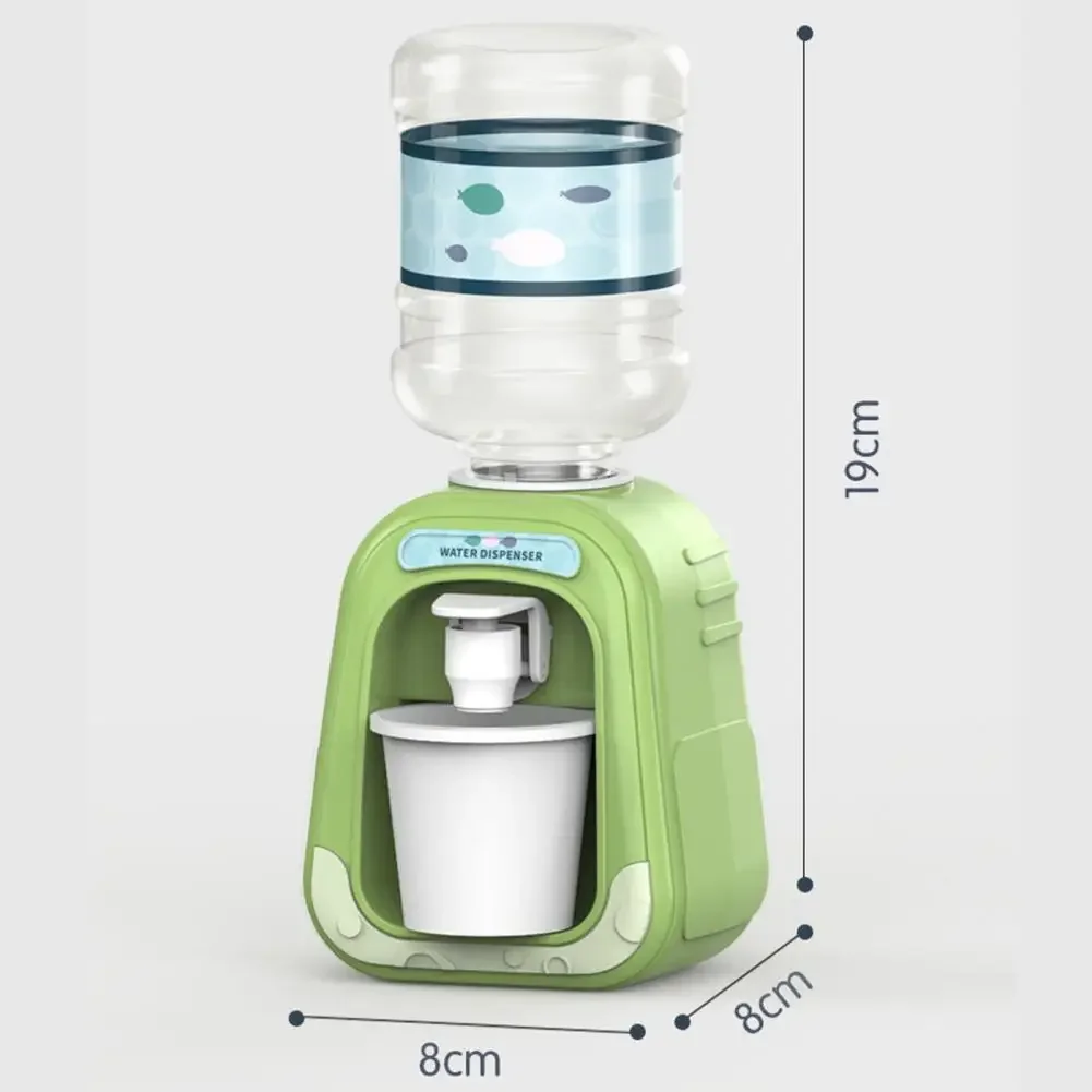 Mini Play House Cartoon Water Dispenser Rotatable And Detachable Cartoon Cold/Warm Water Juice Milk Drinking For Kids Toys