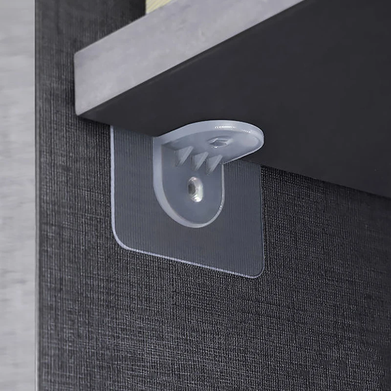 5/10PCS Non-Marking Sticky Anti-Slip Cabinet Divider Brackets Adjustable Layer Support Brackets for Wardrobe Kitchen Storage