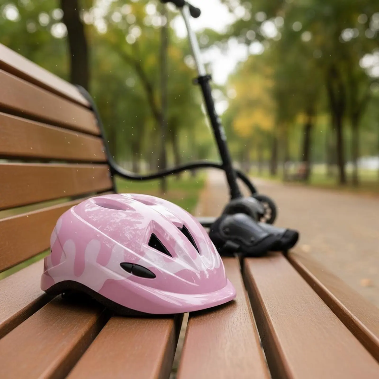 

Cartoon Cycle Helmet Multi-Sport Children Skate Helmet Children's Safety Gear Set Adjustable Chin Strap Ventilated