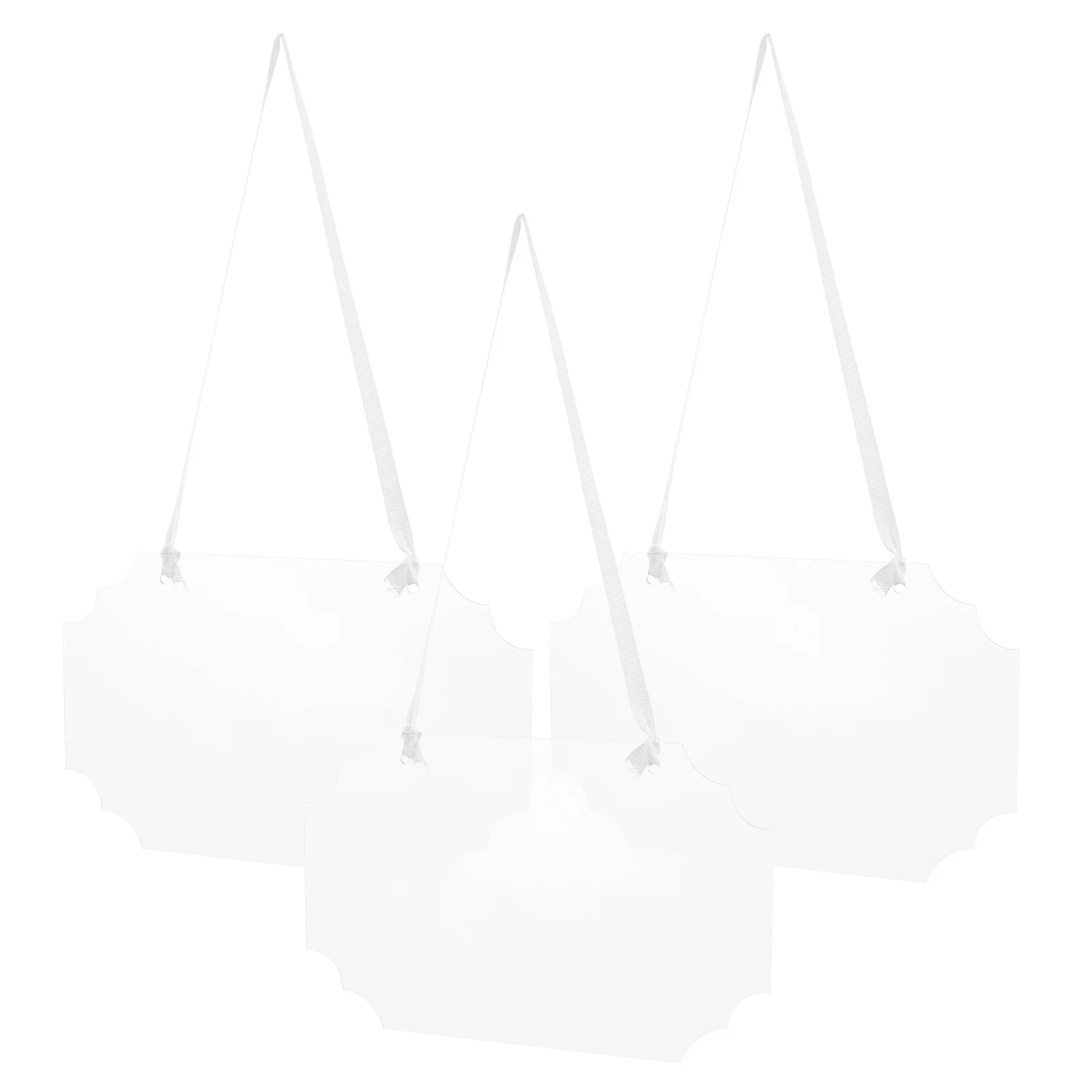 3 قطعة علامة معلقة من الأكريليك الفارغ الشفاف، لوحات علامات رسائل ذاتية الصنع لمتجر المنزل والمكتب متعدد الوظائف #3