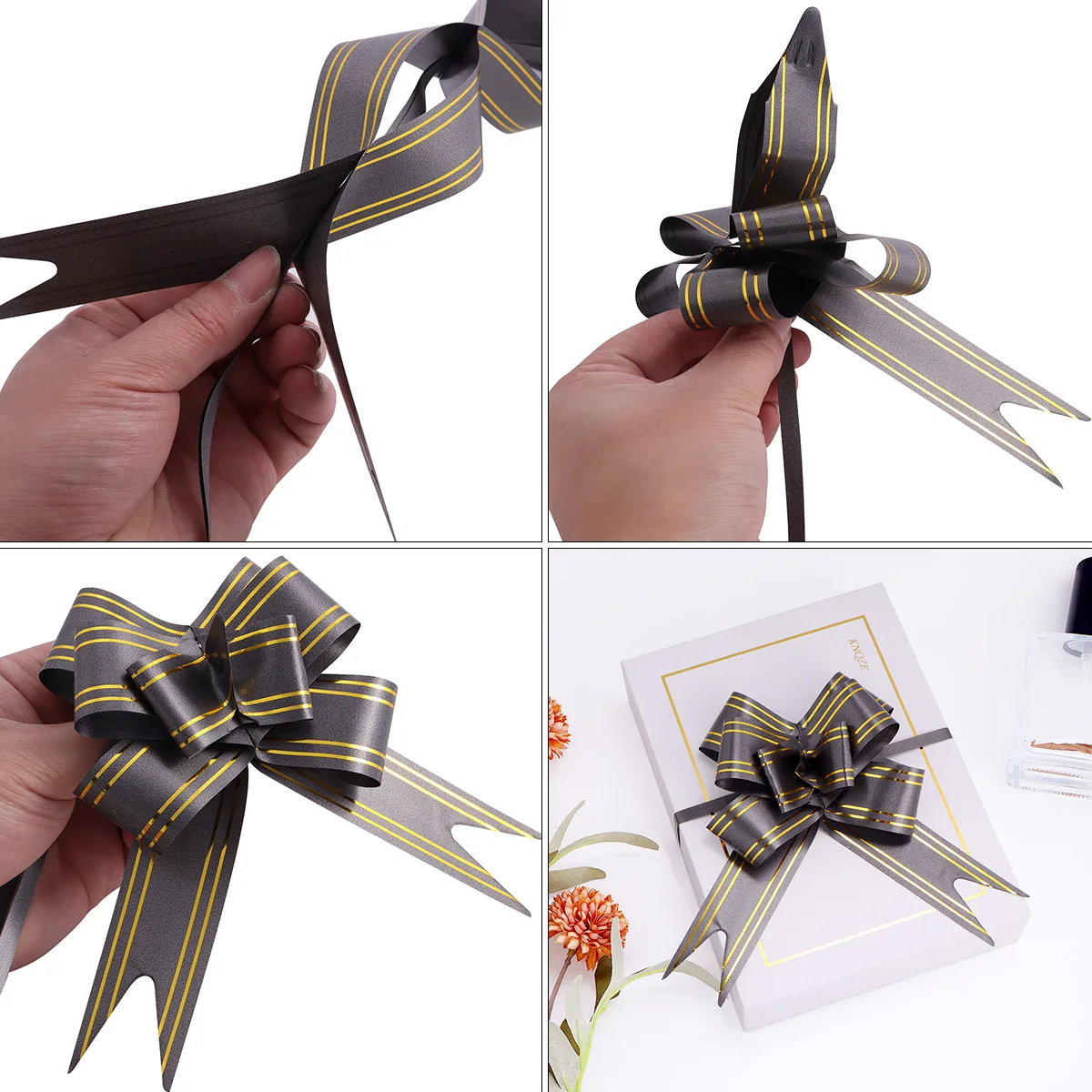 20 teile/los Bunte Pull Blume Bogen Knoten Geschenk Verpackung Bogen Pull Bogen Geschenk Bänder Für Geburtstag Hochzeit Party DIY Hause Dekoration – Detail 2