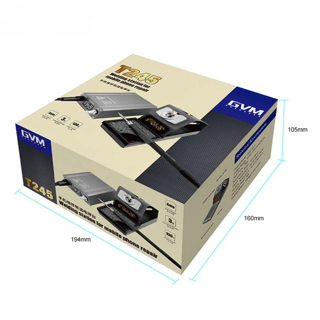 GVM T245 T115 T210 Soldering Station with Soldering Iron Tips for Mobile Phone Repair SMD BGA Welding Rework Station