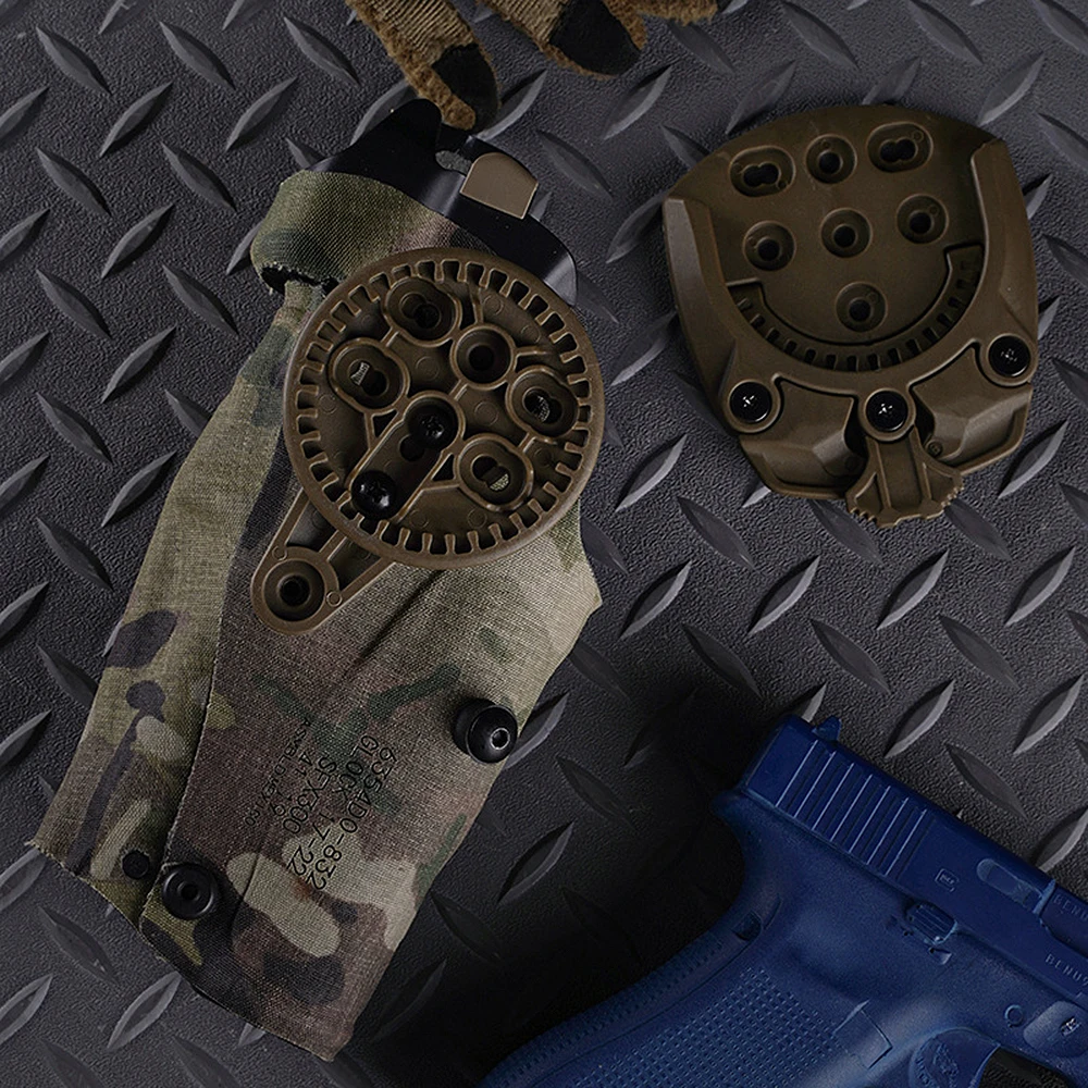Hunting Holster Adapter Quick Connect Mounting System for Holsters,Mag Pouch and Tactical Duty Gear, 360 Degree Gun Holster Base