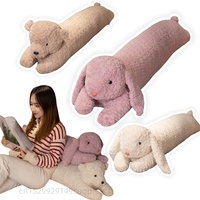 Kawaii Long Gaint Curly Animal Bunny Plush Pillow Doll Elephant Rabbit Bear Dinosaur Soft Pillow Home Decor Accompany Sleep