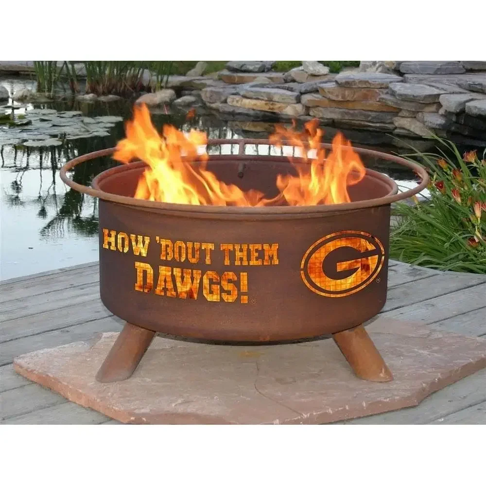 Portable Steel Fire Pit Grill for Outdoor Use