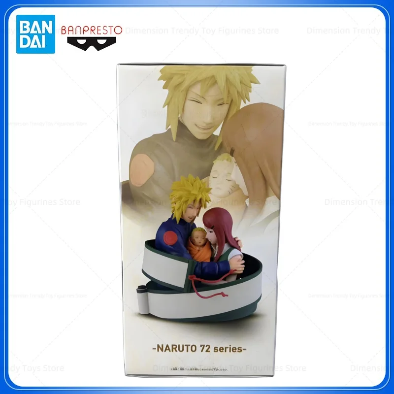 Bandai en stock, figura de acción original de la familia Naruto de Banpresto, serie 72, 53Minato Kushina, juguete coleccionable, regalo.