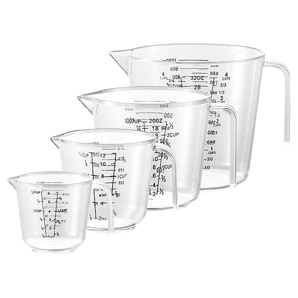 

Kitchen Transparent Measuring Cup with Scale Baking Cups for Home Graduated Mixing Adjustable Household Coffee Mugs