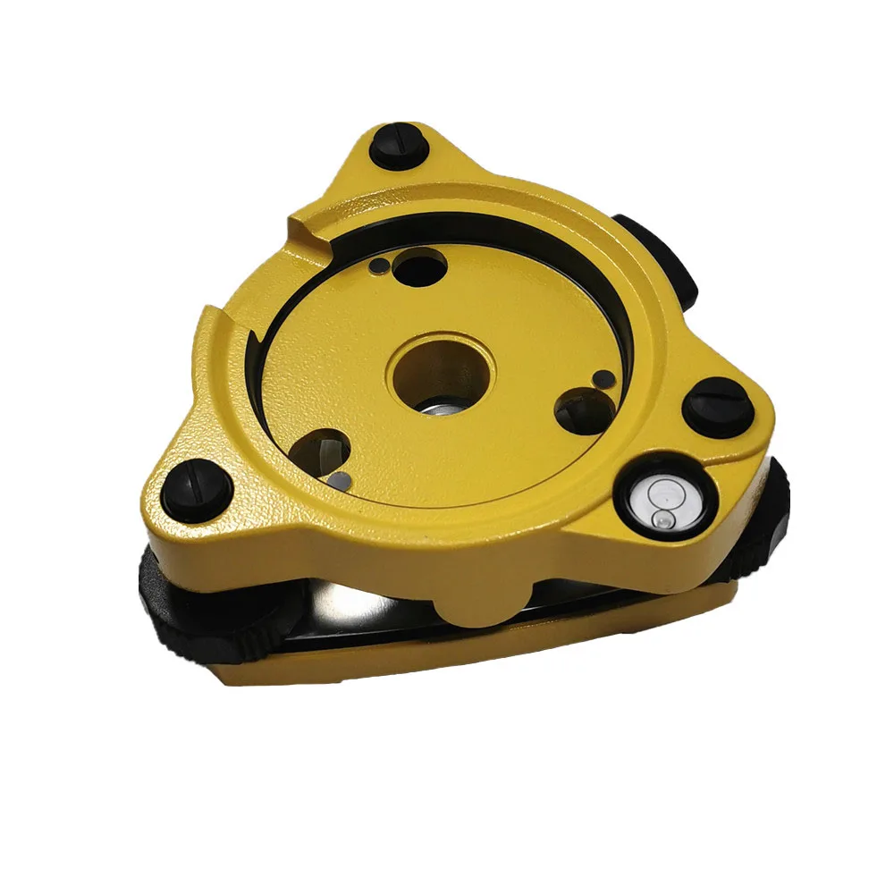 Superior Quality and 100%Brandnew Yellow Three-Jaw Tribrach Without Optical Plummet Compatible Total Station Surveying