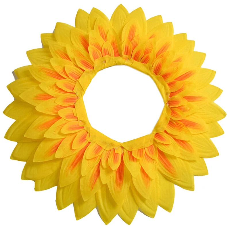 Équipement de Sauna Tournesol, Accessoires de Performance Amusants, Chapeau à Capuche pour ixDansante, Festival de Jeux, Accessoires pour Enfants, Adolescents et Adultes, 42cm