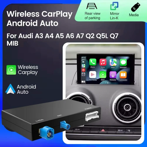 Imagen 1 del producto ANYFAR para Audi A3 A4 A5 A6 A7 Q2 Q5L Q7 MIB inalámbrico Carplay Android Auto interfaz caja coche Play AirPlay espejo enlace caja vídeo