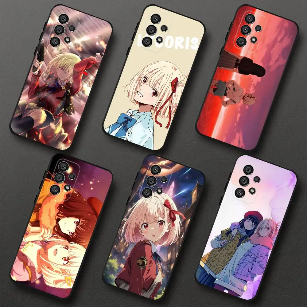 

Anime L-Lycoris R-Recoil Phone Case For Samsung S 25,24,23,22,30,21,10,9,Ultra,Plus,Lite,FE,4,5G Black Soft Case