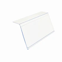 50 unidades de tiras de PVC plástico en forma de 7 para estanterías, soportes de etiquetas de precio para mercancía, tarjetas de exhibición, cinta adhesiva para supermercado