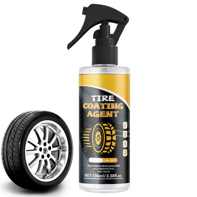 

Automobile Tire Coating Polish Spray 100ml Car Detailing Spray Efficient Tire Coating & Dressing Tire Cleaner & Wheel Cleaner